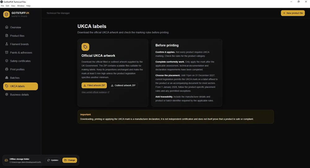 UKCA Requirements and Tech File Creation