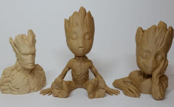 3D Printing in Wood - Groot Trio Front
