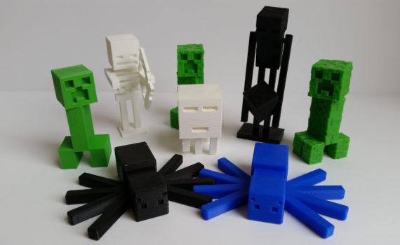 3D Printed Minecraft Mobs