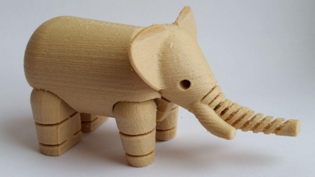 Wood Filament Elephant Toy
