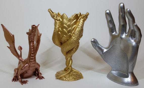 Spray Painting 3D Prints - Adalina, Dragon Cup and Wine Hand