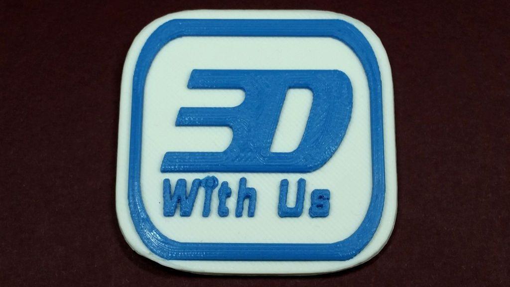 Multicolor 3D Printing - 3DWithUs Logo Multicolor 3D Printing - 3DWithUs Logo