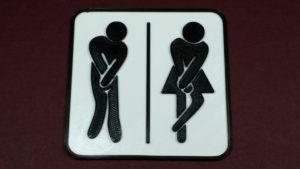 Multicolor 3D Printing - Funny Toilet Sign