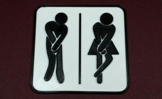 Multicolor 3D Printing - Funny Toilet Sign