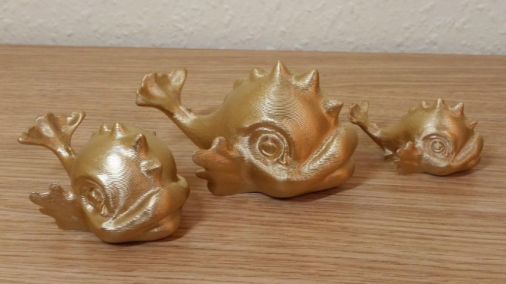Baby Thames Dolphin Toy - Spray Painted Gold