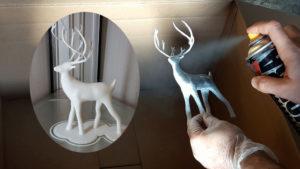 Spray Painting 3D Prints Christmas Deer