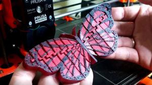 Flexible Articulated Models - Monarch Butterfly 3D Printed With Colour Change