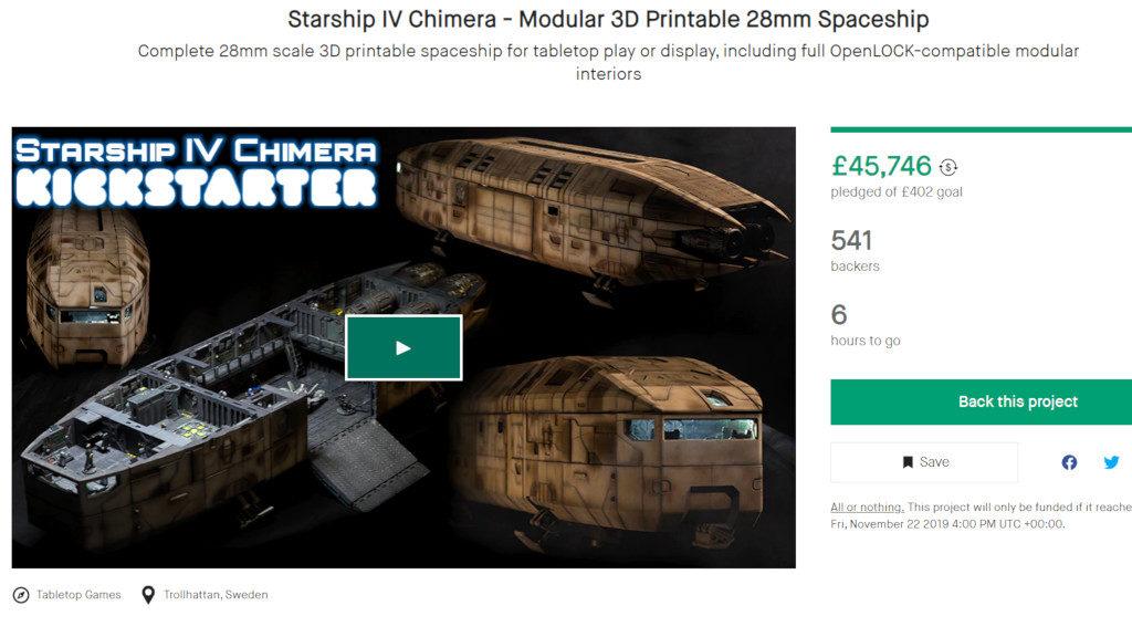3D Design Fundrising Compaign for 3D Printing - Chimera by 2nd Dynasty on Kickstarter