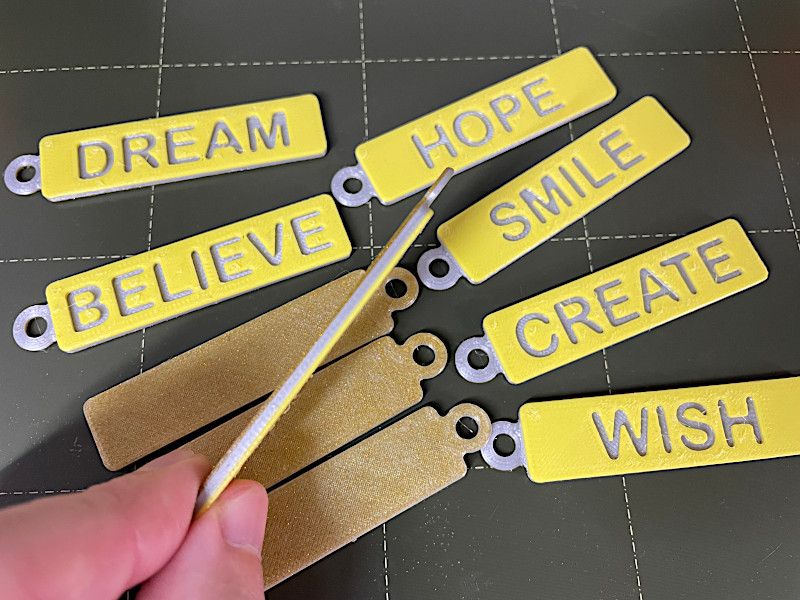 Yellow Ribbon Keychain 3D Prints