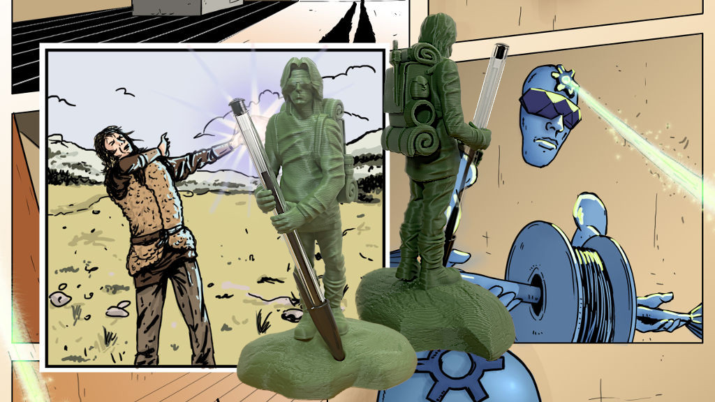 3D Printing Guardian Pen Holder Figurine