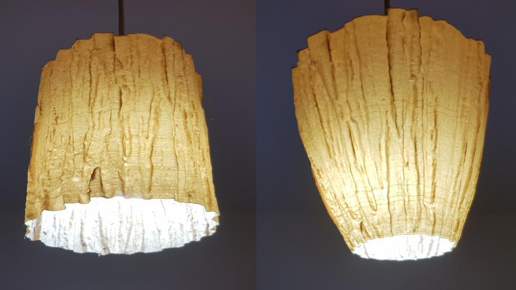 3D Scanned Pine Texture Lamp Shades