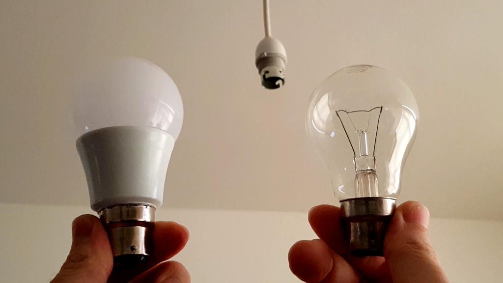 LED and Incandescent Light Bulbs