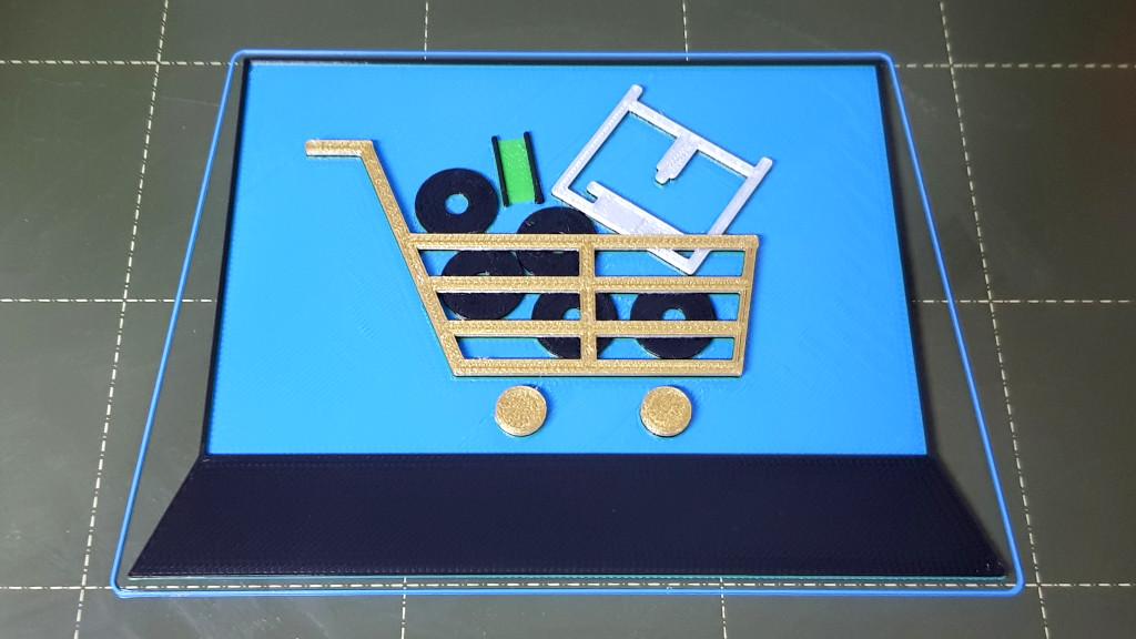 Where to Buy 3D Printing Gear? - 3D Printed Trolley with Goods - Icon Where to Buy 3D Printing Gear? - 3D Printed Trolley with Goods - Icon