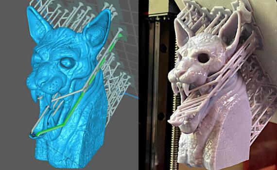 Cat Idol 3D Model Slicer Preview and MSLA Resin 3D Printed