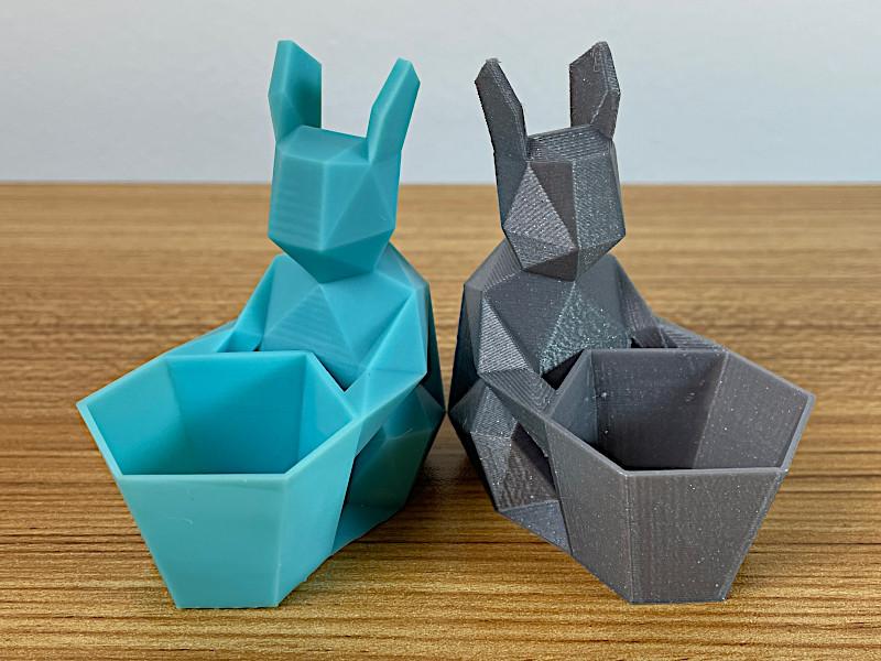 Low Poly Easter Bunny Resin and FDM Prints