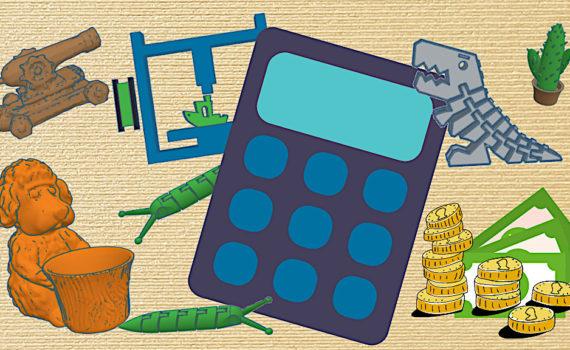 3D Print Cost Calculator and 3D Models