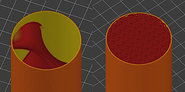 Gyroid 1% and 20% Infill Structures in PrusaSlicer Gyroid 1% and 20% Infill Structures in PrusaSlicer
