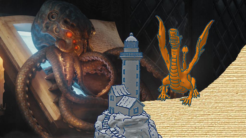 3D to 2D Concept Art - Useful Applications and Fun Gimmicks Cthulhu, Lighthouse and Adalinda