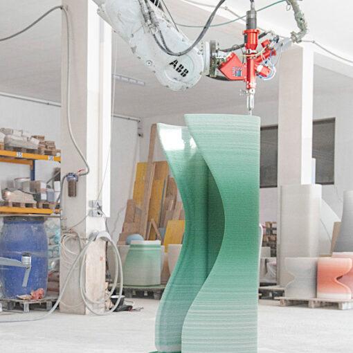 Concrete 3D Printing - The Gradient Furniture by Philipp Aduatz