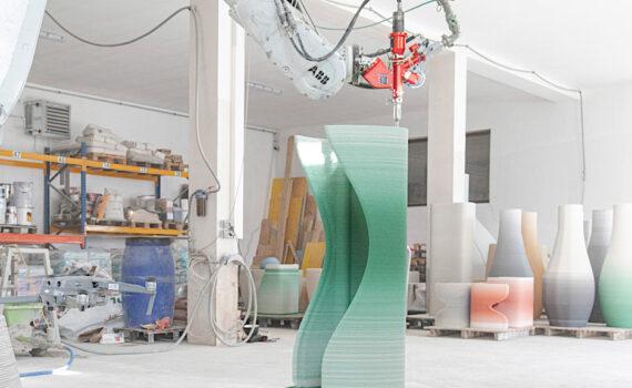 Concrete 3D Printing - The Gradient Furniture by Philipp Aduatz