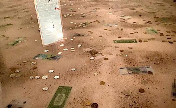 Epoxy 3D Flooring - Floor with Real Money Embedded