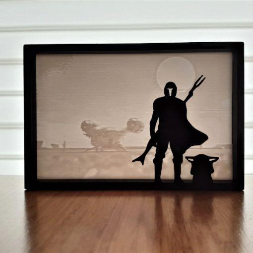 Creating 3D Printed Silhouette Art - Mandalorian Theme