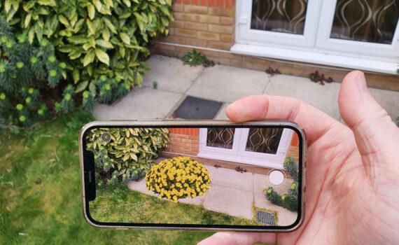 3D Scanned Flower Bed in AR Mode