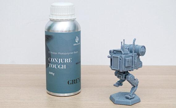 Bottle & 3D Model - Conjure Tough Grey Resin Review