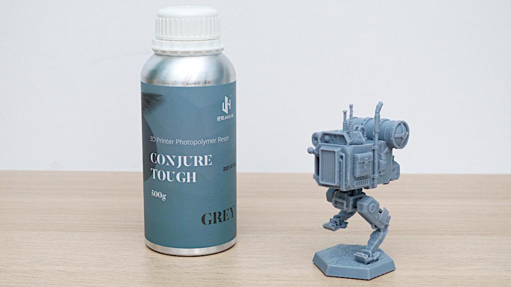 Bottle & 3D Model - Conjure Tough Grey Resin Review