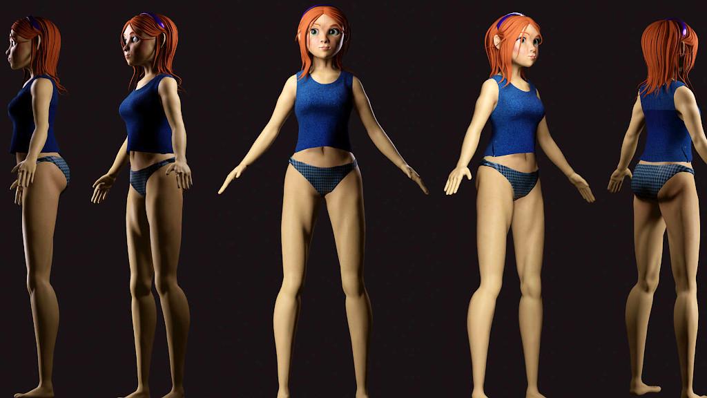 Animation Ready Body Scan / Female 07