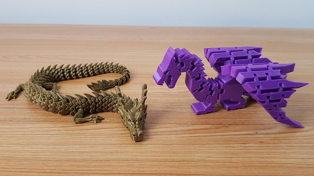 The Best Articulated Dragon Models - Flexible Print in for 3D Printing