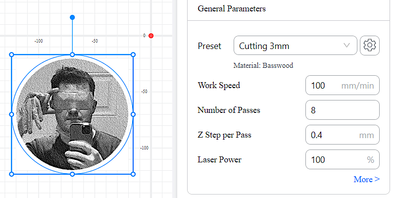 Luban Laser Settings