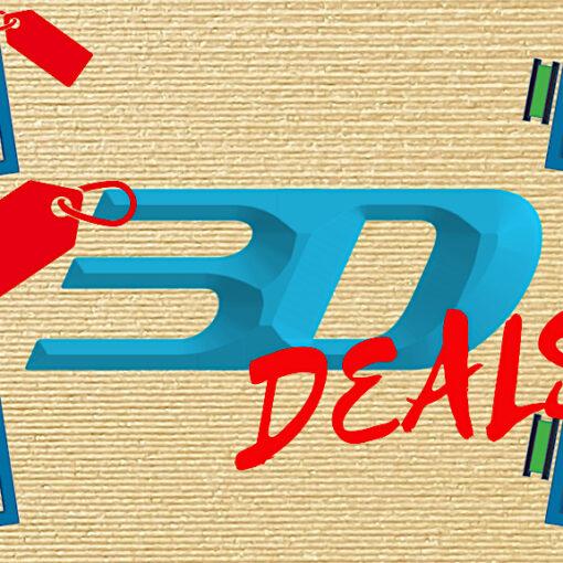 Animated 3D Printers Labels and Deal Sign