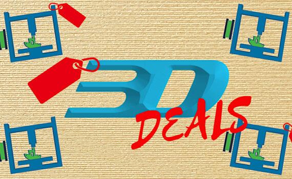 Animated 3D Printers Labels and Deal Sign