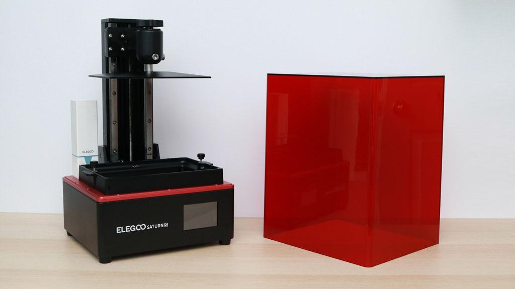 ELEGOO Saturn S Resin 3D Printer 9.1 inch 4K Mono MSLA LCD 3D Resin  Printers Build Volume 7.71x4.80x8.26 inch/ 196x122x210mm 