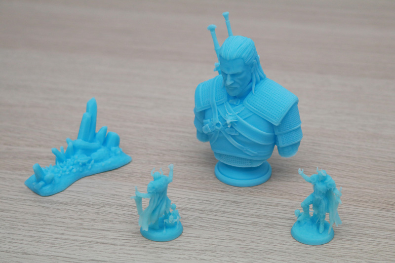 3D Printed in Auqa Blue models