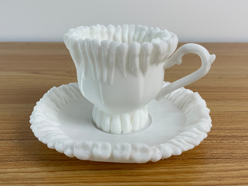 3D Printed Teeth Cup & Saucer