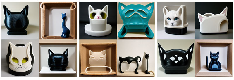 Cat Pen Holders - Images generated by Midjourney