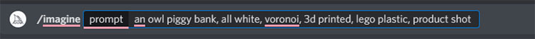 prompts in Midjourney discord