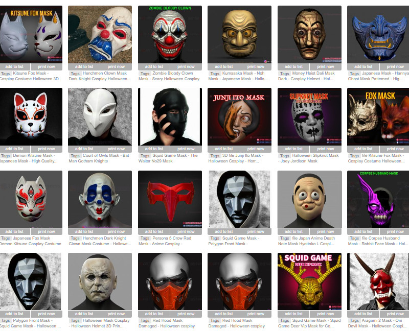 Halloween Themed Masks