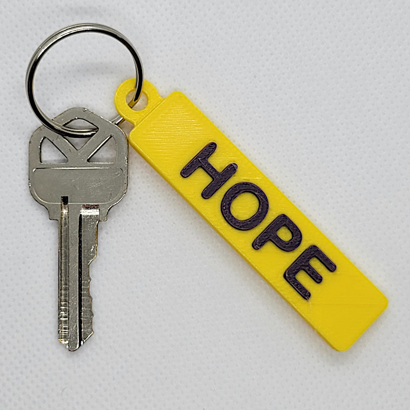 Hope - Yellow Ribbon Keychain