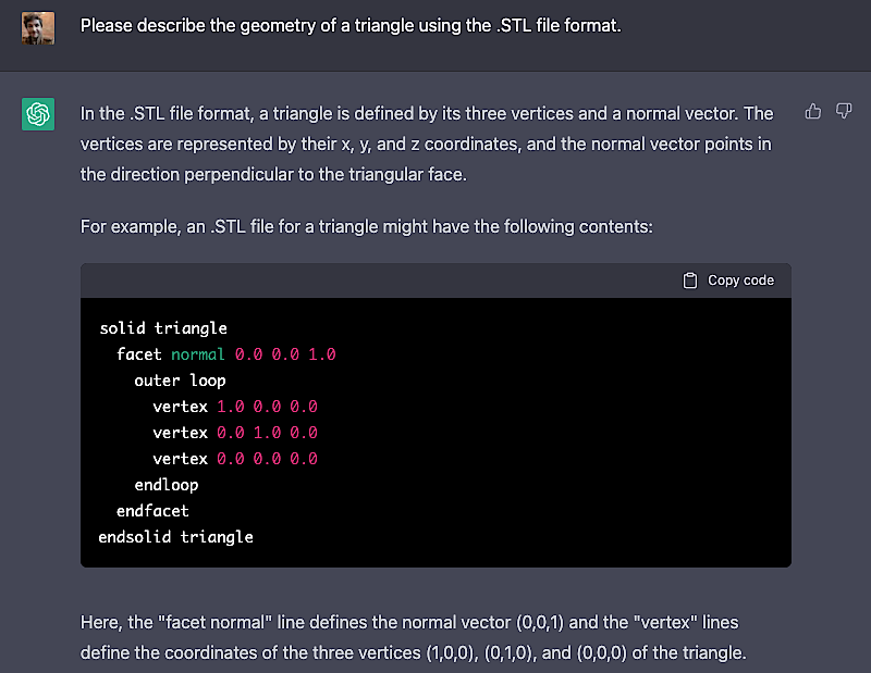 Triangle Prompt in ChatGPT