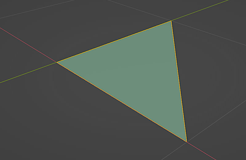 Triangle in Blender