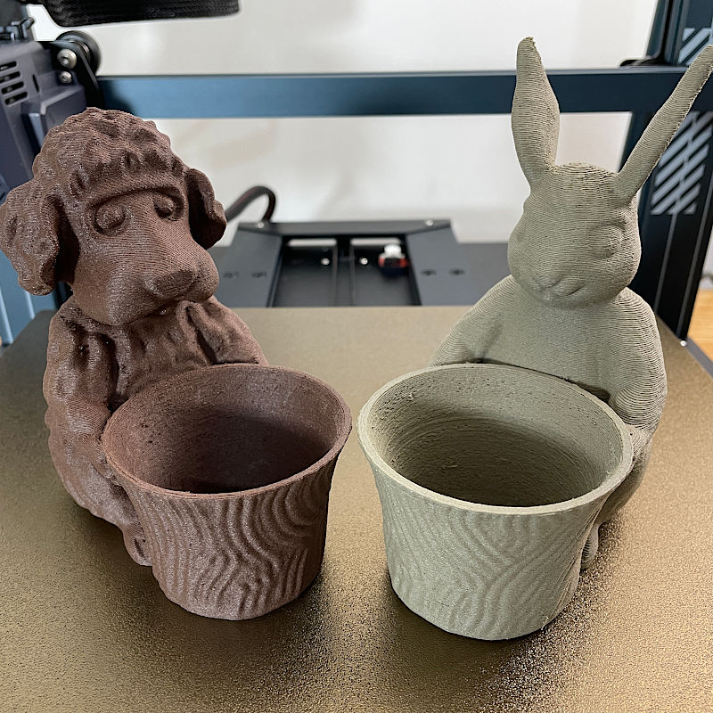 Bunny and Dog Toy Pot Planter