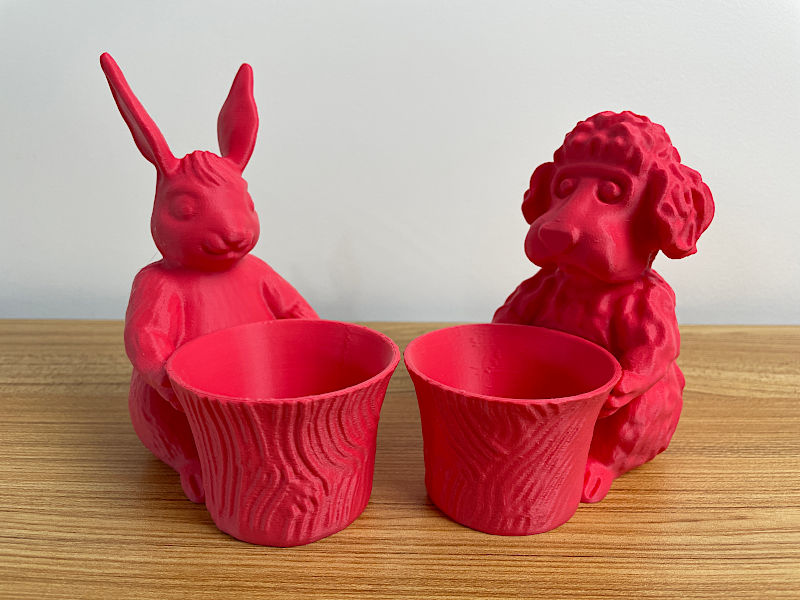 Printed Easter Bunny and Dog The Gardener