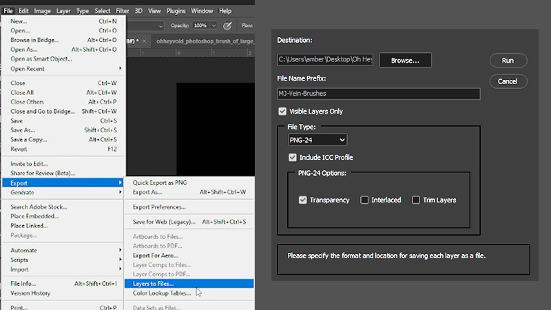 Export Displacement Alpha Maps