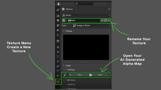 How to Create Custom Brushes in Blender Using AI Images