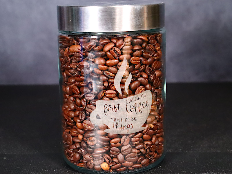 Glass Jar with Coffee Beans