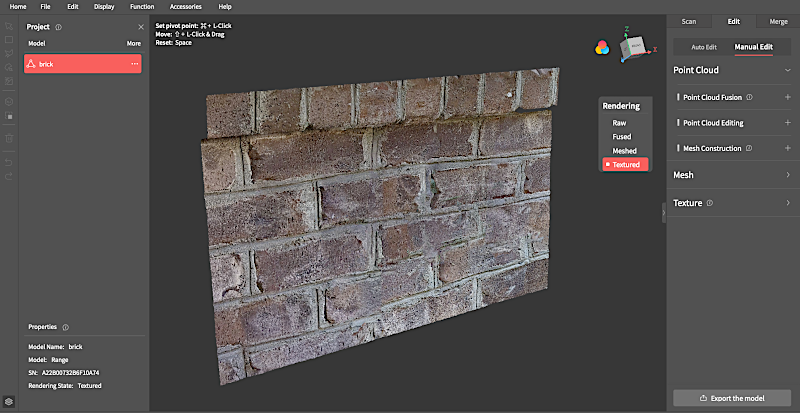 Scanned brick wall texture preview
