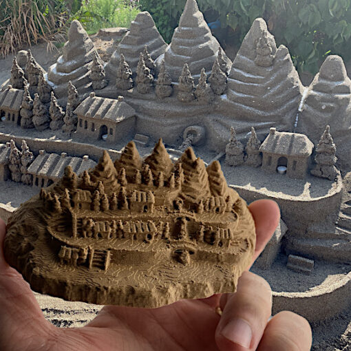 3D Scanned and 3D Printed Sandcastle